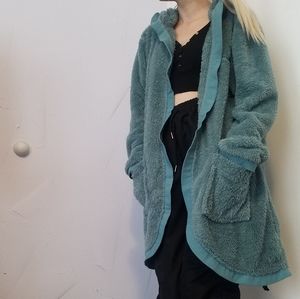Fluffy Teal Cardigan
